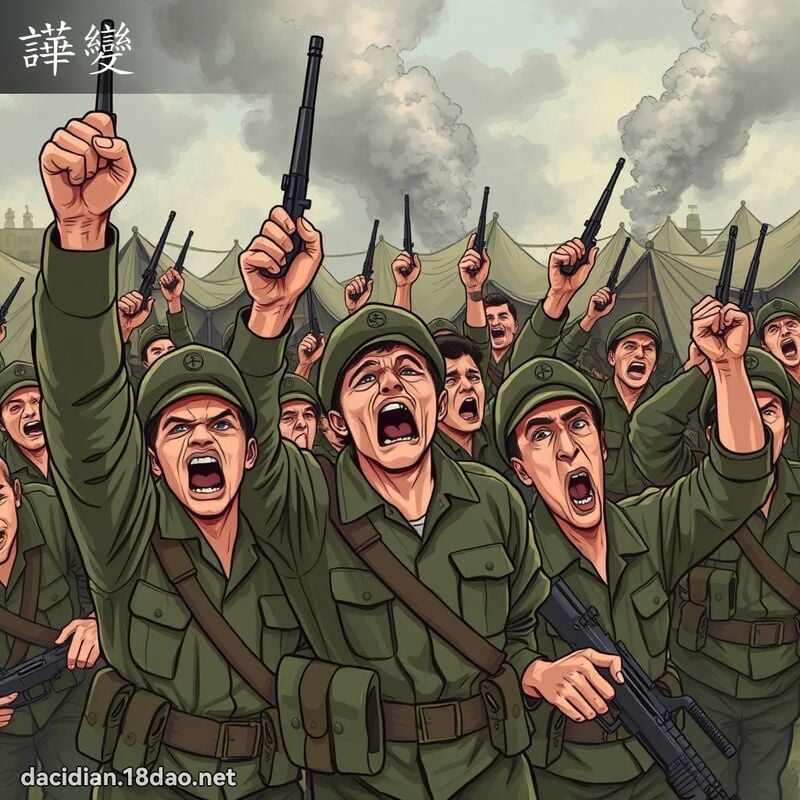 譁变 - 国语大辞典配图