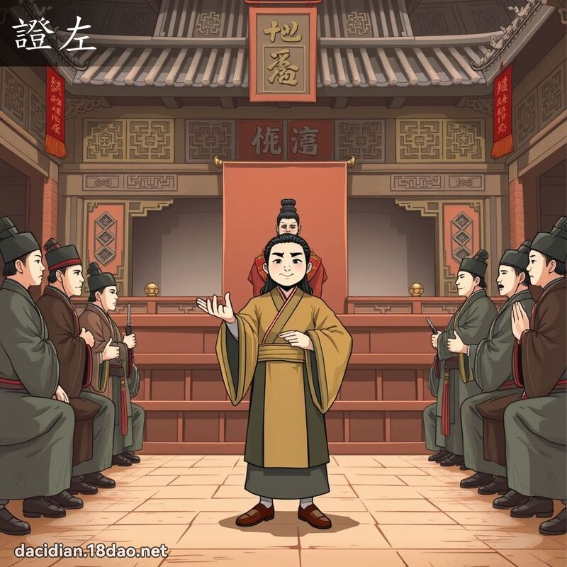 證左 - 國語大辭典配圖