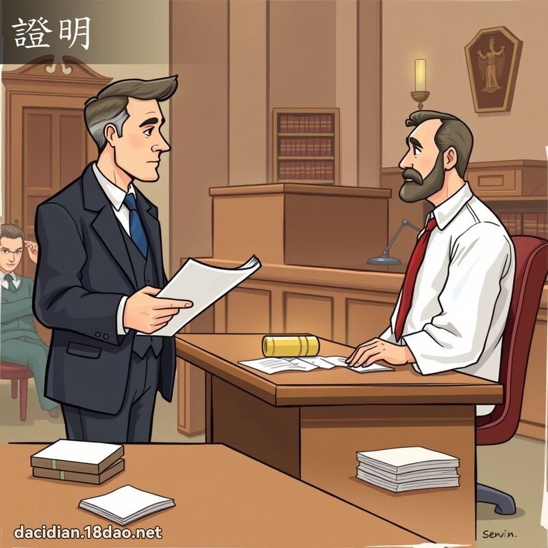 证明 - 国语大辞典配图