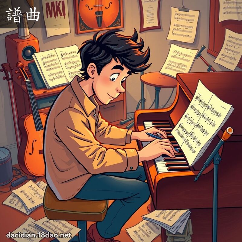 譜曲 - 國語大辭典配圖