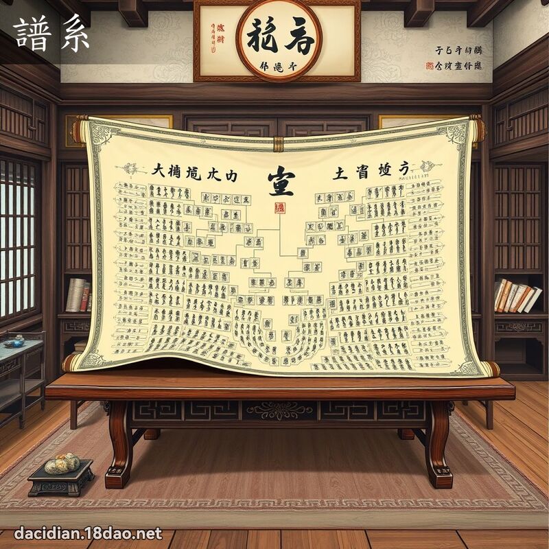 譜系 - 國語大辭典配圖