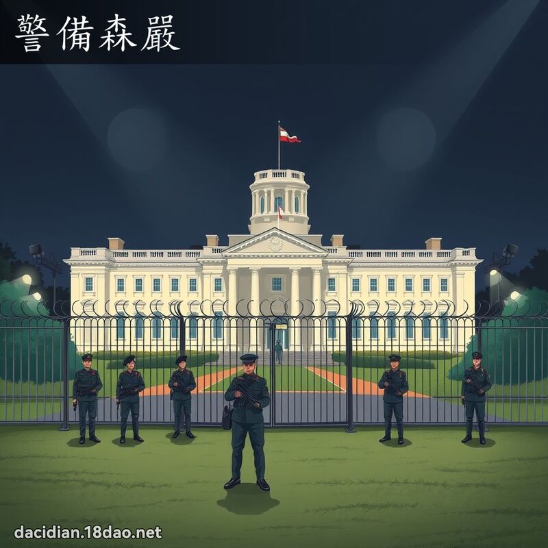 警备森严 - 国语大辞典配图