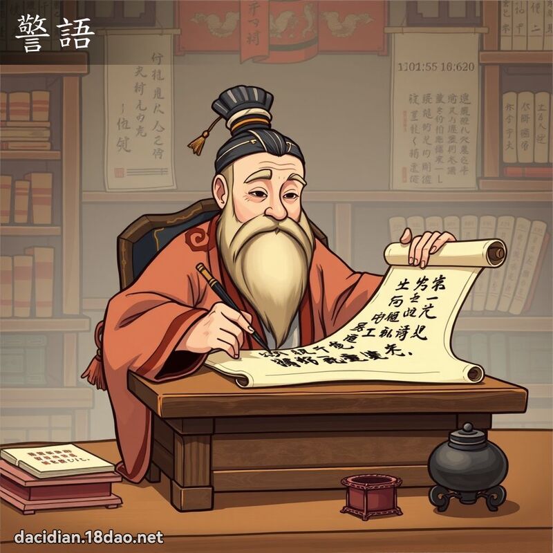 警语 - 国语大辞典配图