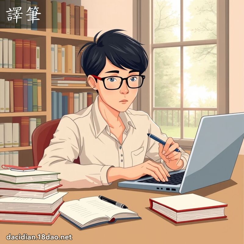 譯筆 - 國語大辭典配圖