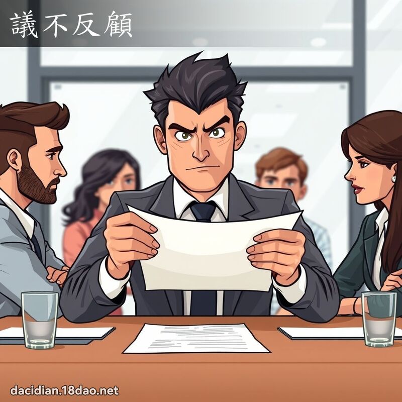 議不反顧 - 國語大辭典配圖
