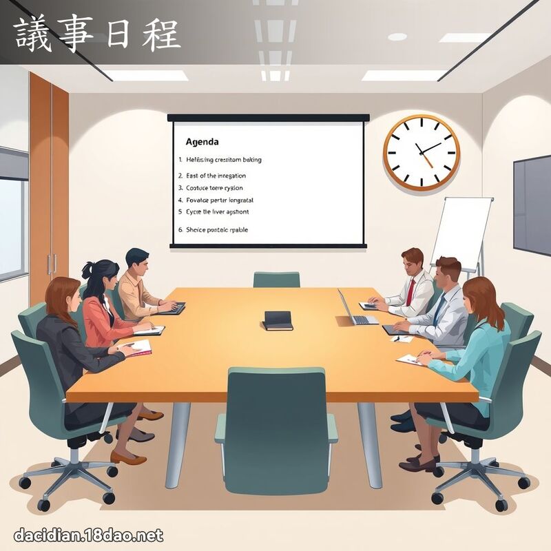 议事日程 - 国语大辞典配图