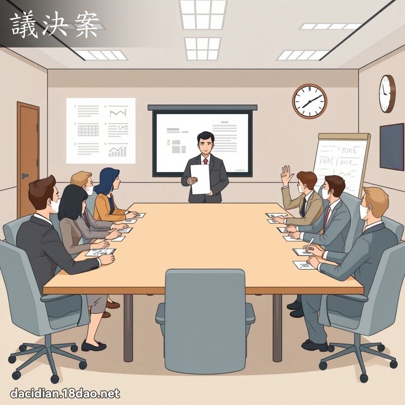 议决案 - 国语大辞典配图