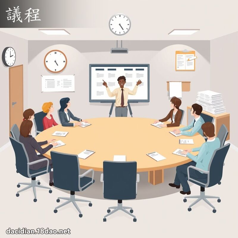 議程 - 國語大辭典配圖