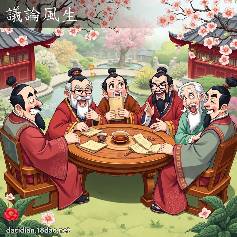 议论风生 - 国语大辞典配图