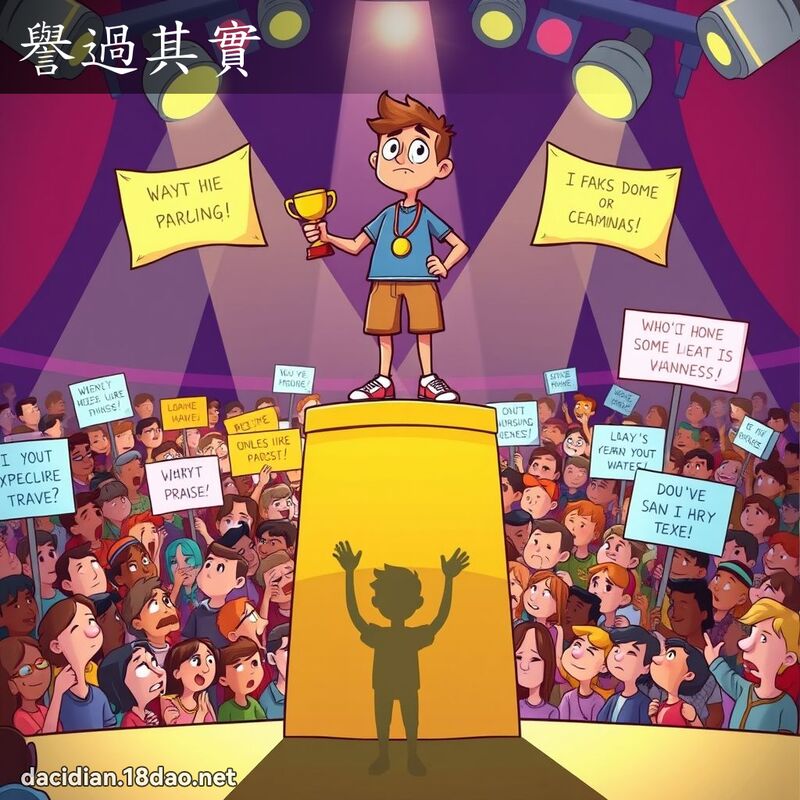 譽過其實 - 國語大辭典配圖