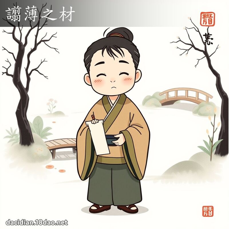 譾薄之材 - 國語大辭典配圖