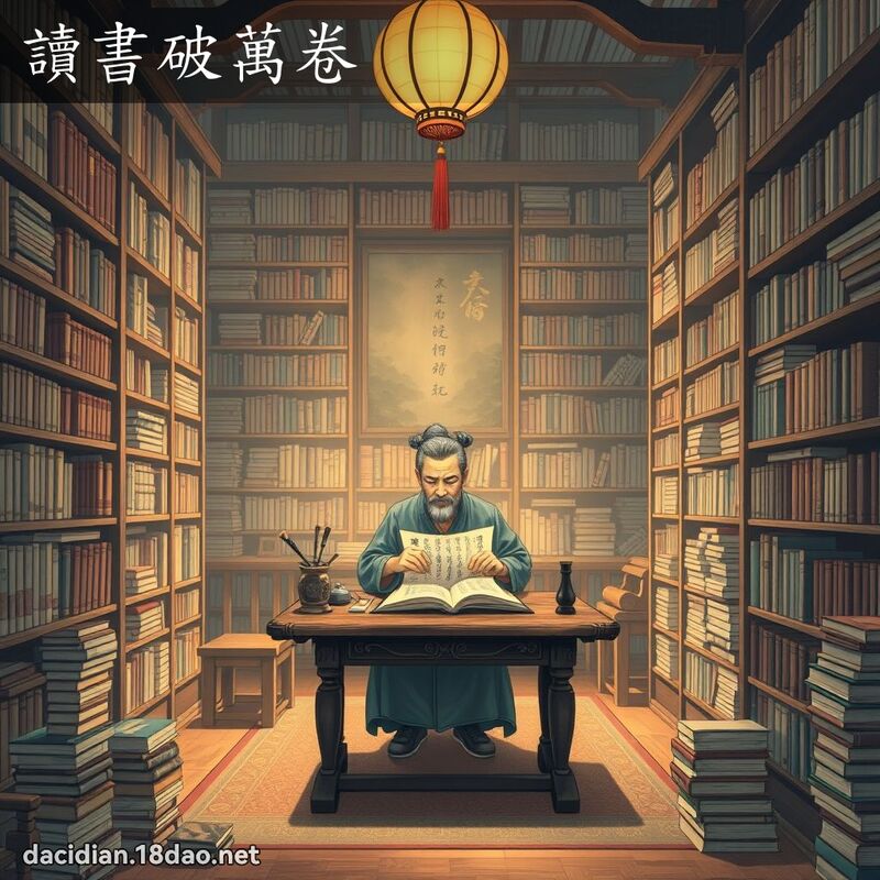 读书破万卷 - 国语大辞典配图