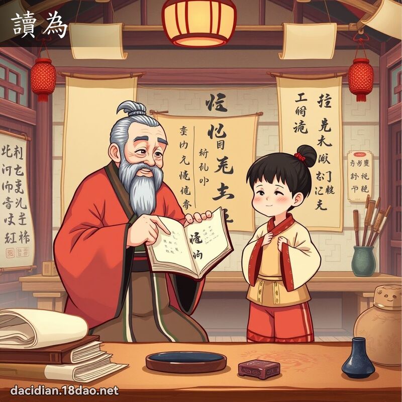 讀為 - 國語大辭典配圖