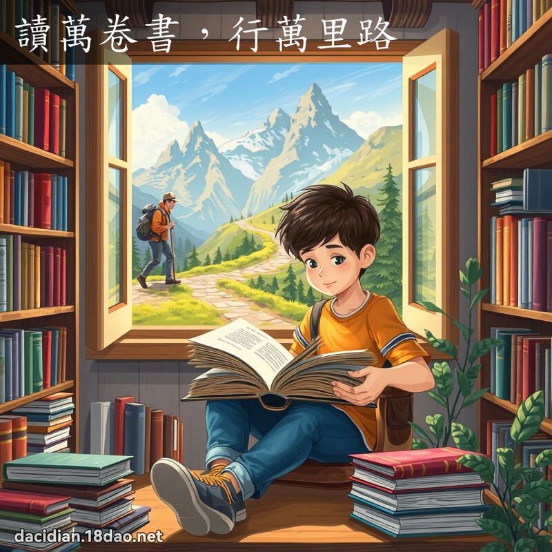 读万卷书，行万里路 - 国语大辞典配图