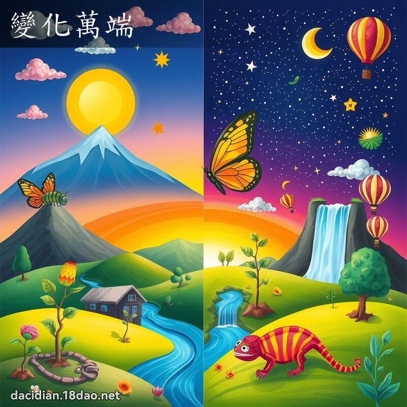 变化万端 - 国语大辞典配图