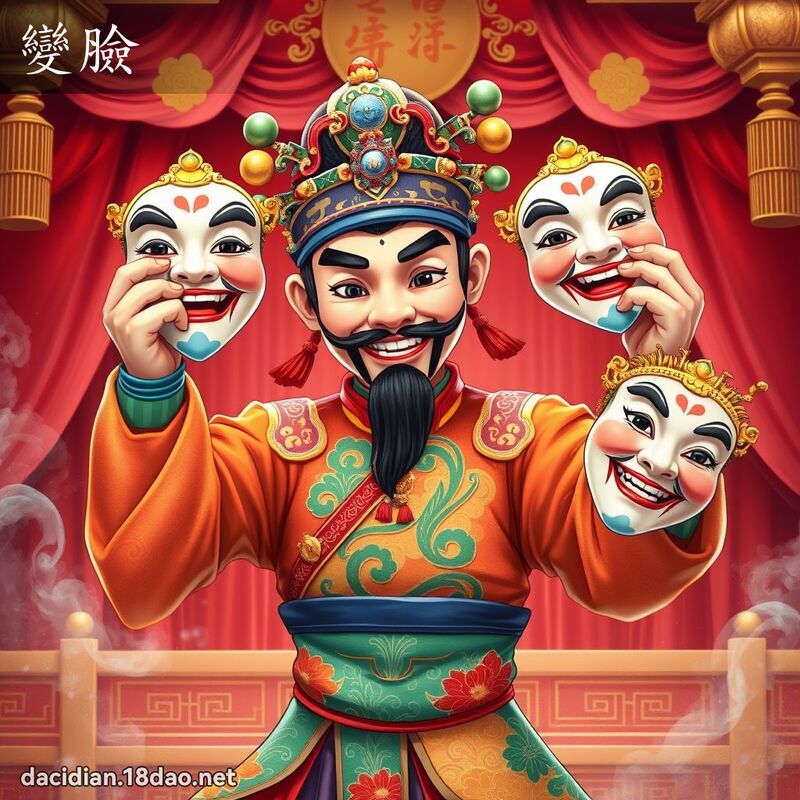 變臉 - 國語大辭典配圖