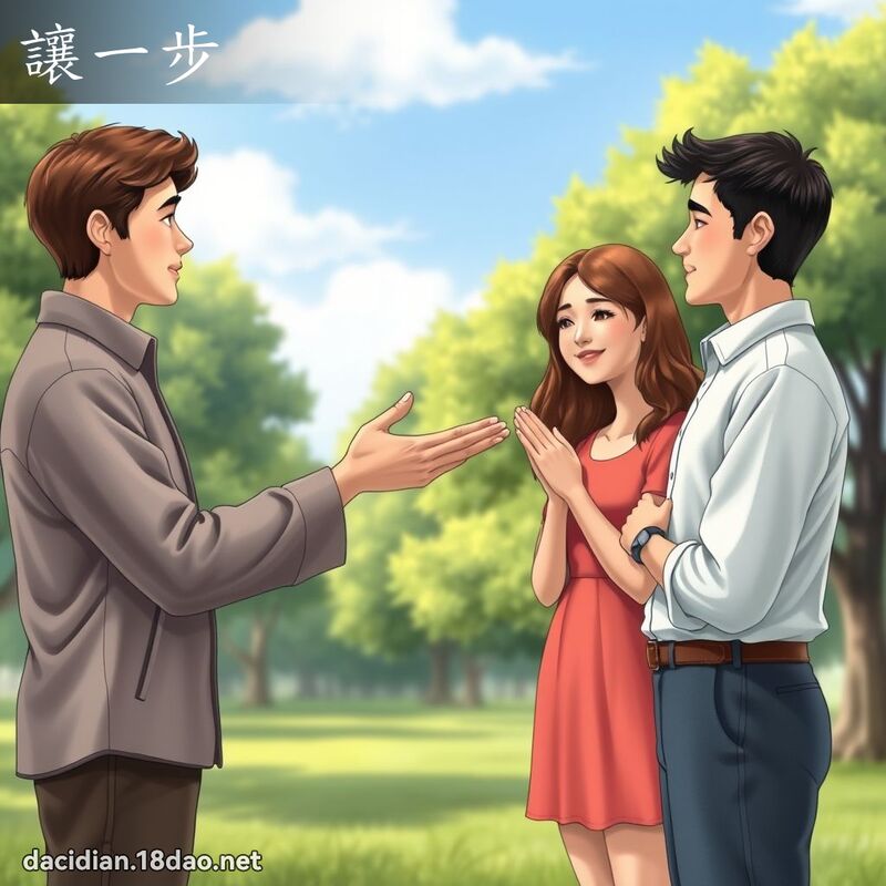 讓一步 - 國語大辭典配圖