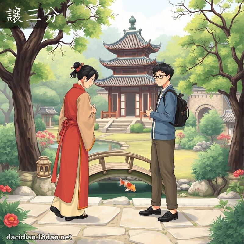 讓三分 - 國語大辭典配圖