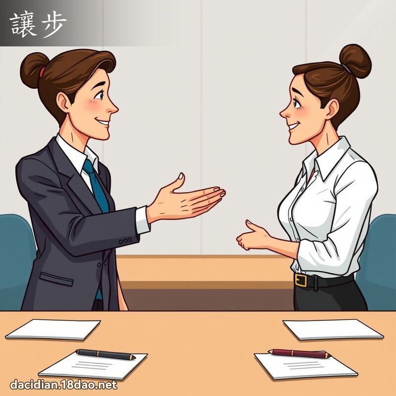 讓步 - 國語大辭典配圖