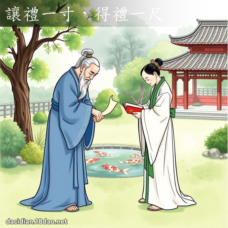 讓禮一寸，得禮一尺 - 國語大辭典配圖