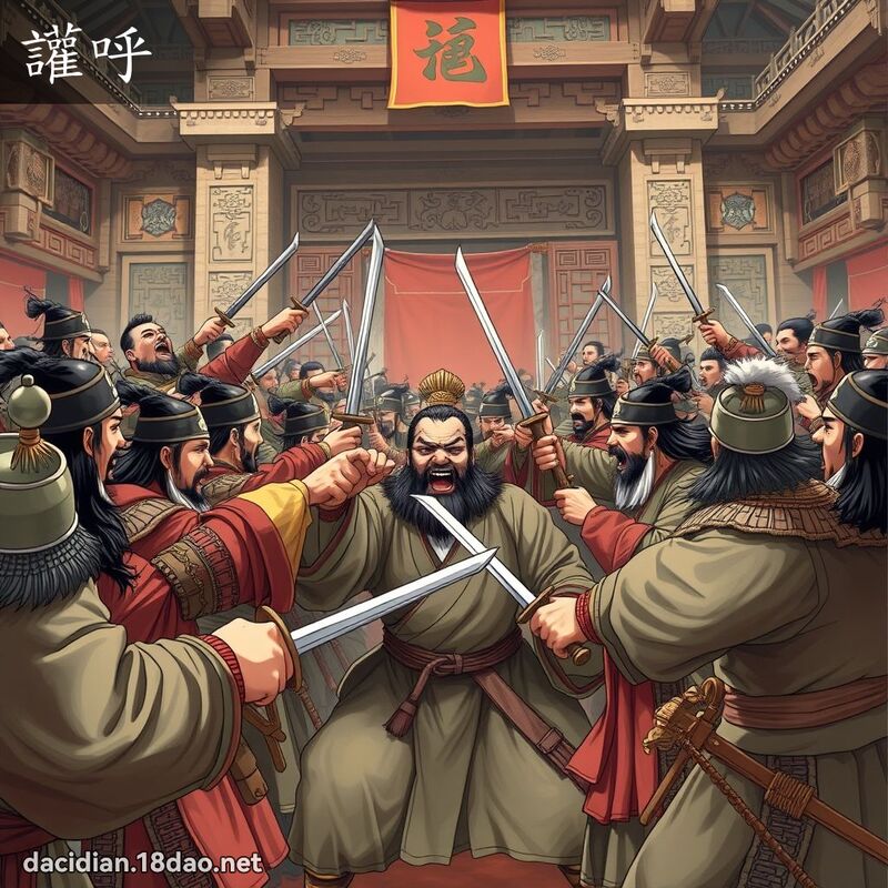 讙呼 - 國語大辭典配圖