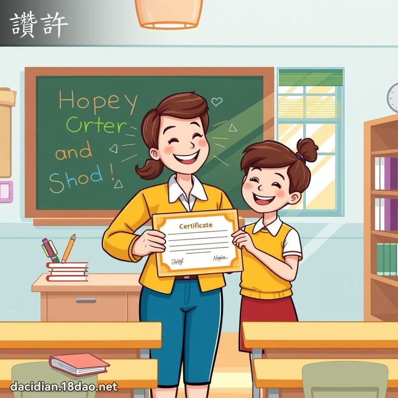 讚许 - 国语大辞典配图
