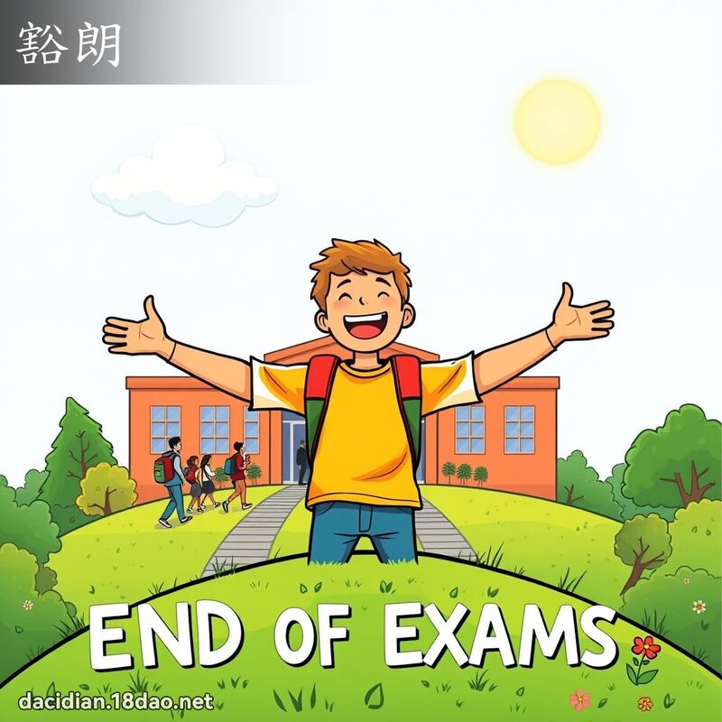 豁朗 - 国语大辞典配图