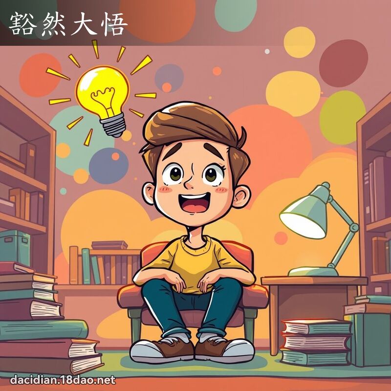 豁然大悟 - 國語大辭典配圖
