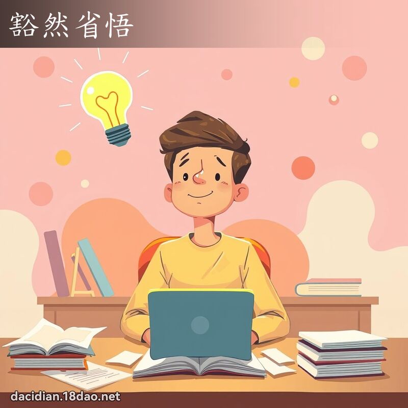 豁然省悟 - 國語大辭典配圖