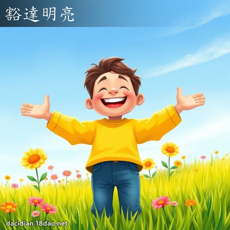 豁达明亮 - 国语大辞典配图