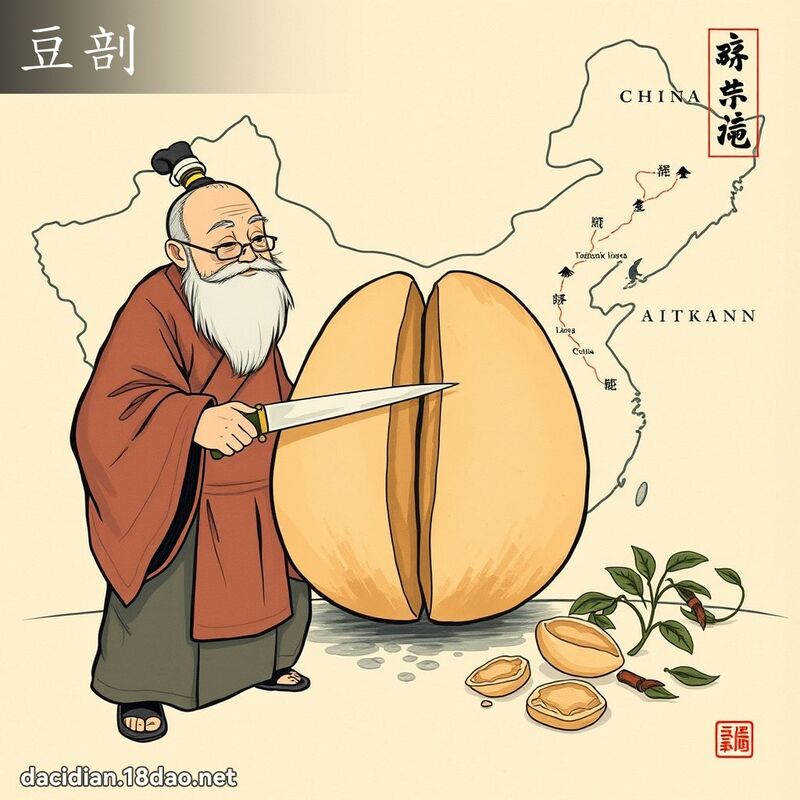 豆剖 - 国语大辞典配图
