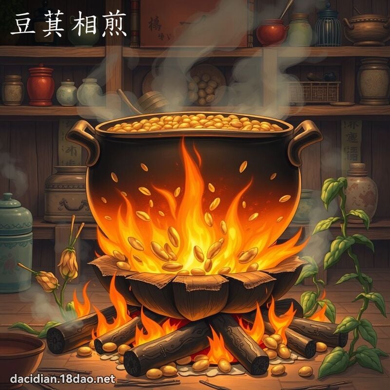 豆萁相煎 - 國語大辭典配圖