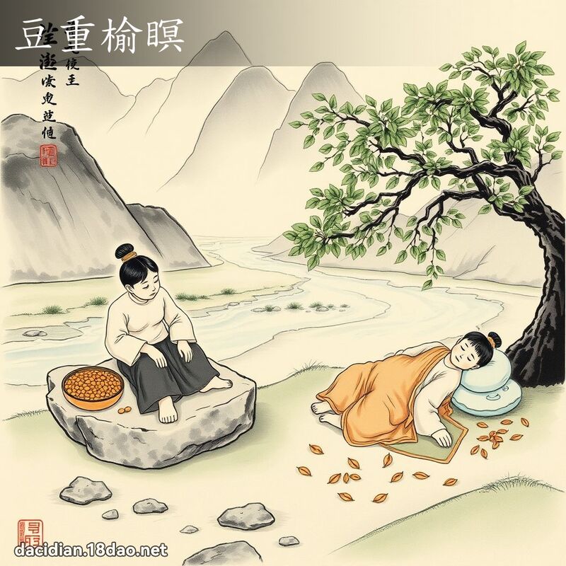 豆重榆瞑 - 國語大辭典配圖