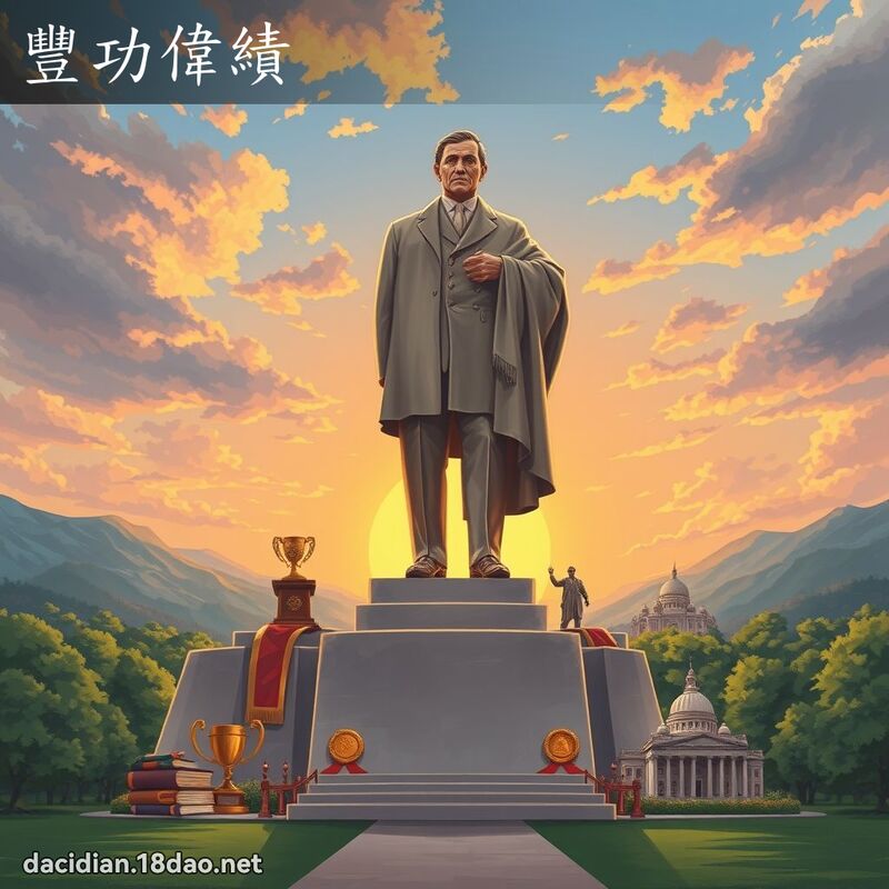 丰功伟绩 - 国语大辞典配图