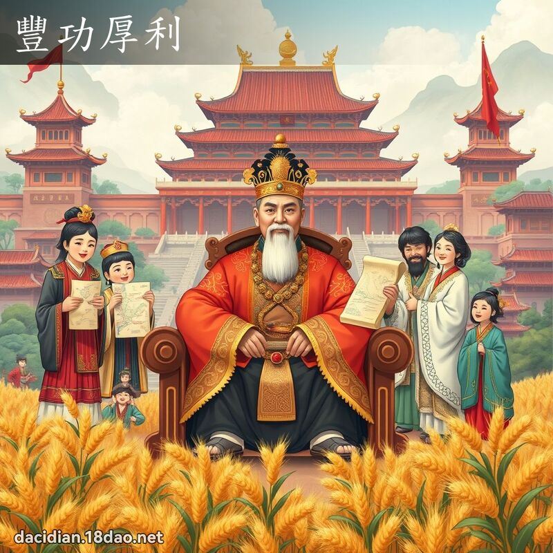 豐功厚利 - 國語大辭典配圖