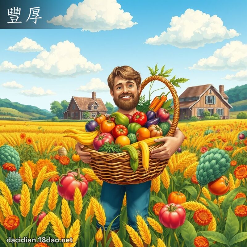 豐厚 - 國語大辭典配圖