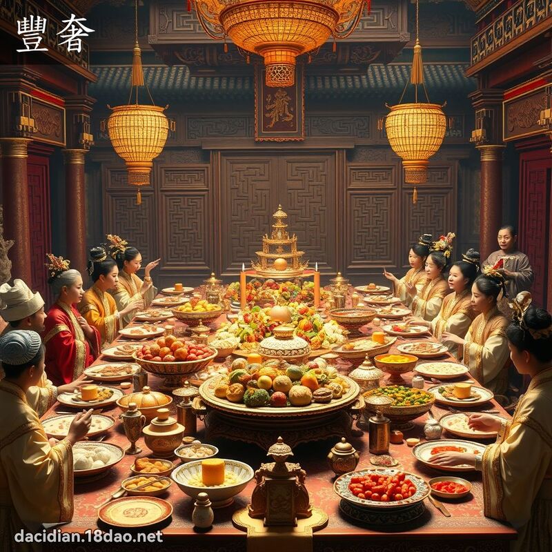 豐奢 - 國語大辭典配圖