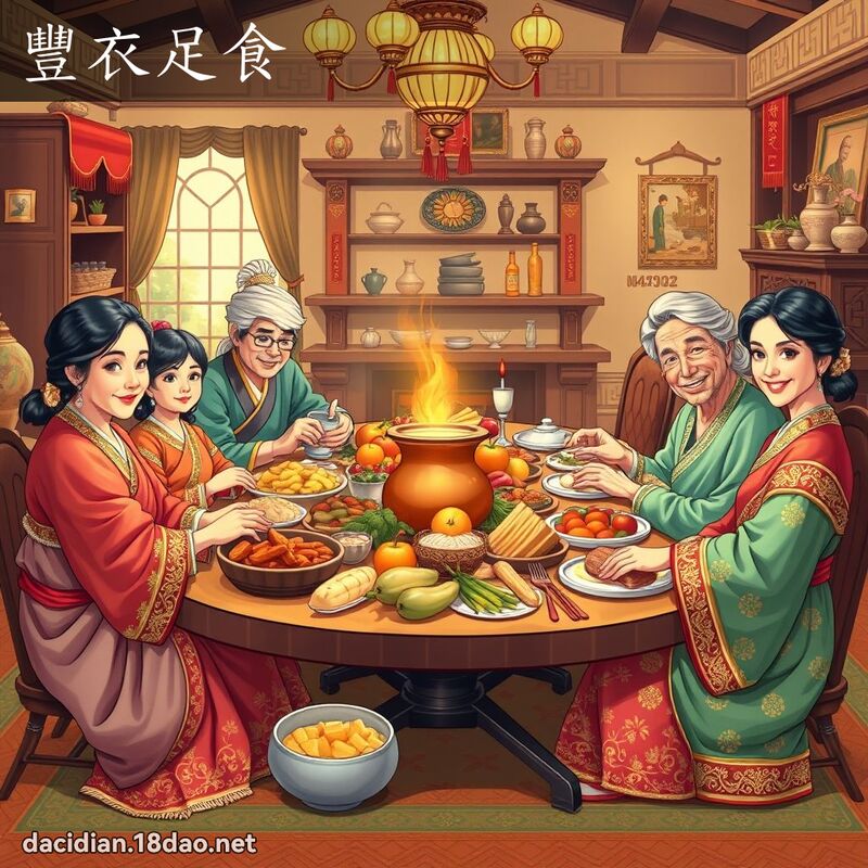丰衣足食 - 国语大辞典配图