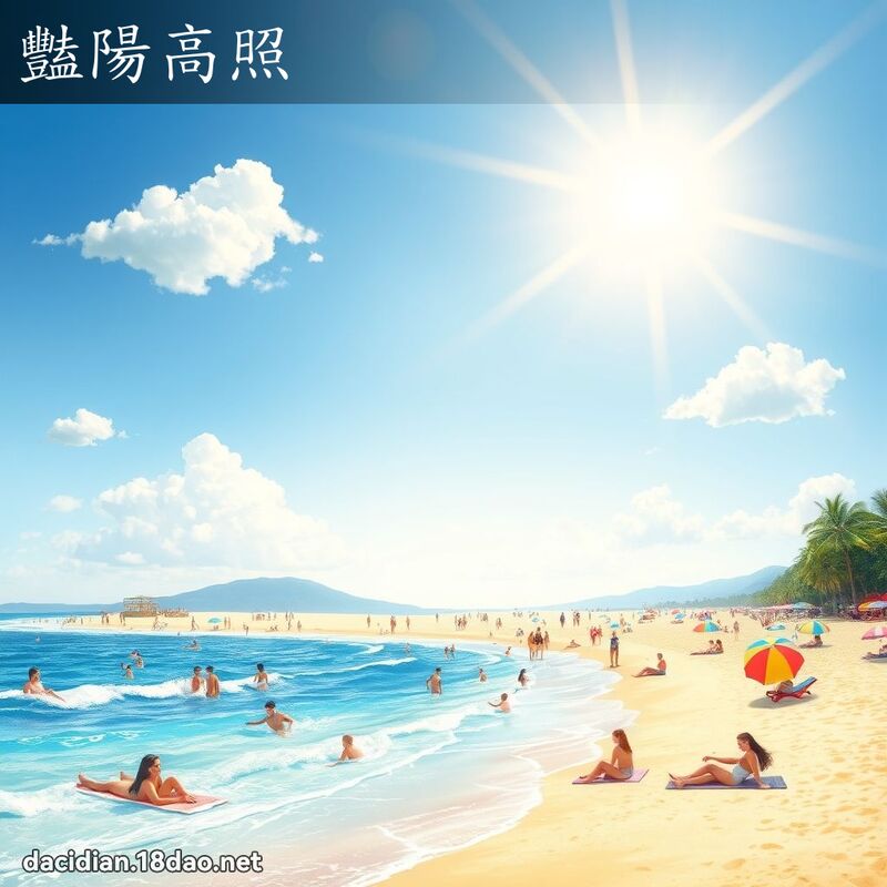 豔陽高照 - 國語大辭典配圖