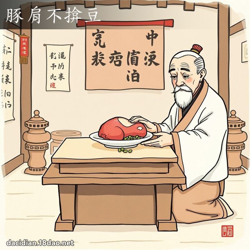 豚肩不揜豆 - 國語大辭典配圖