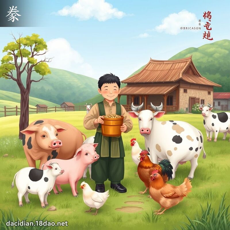 豢 - 国语大辞典配图