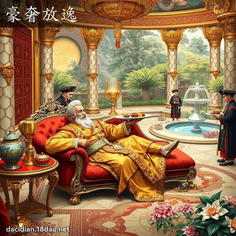 豪奢放逸 - 国语大辞典配图