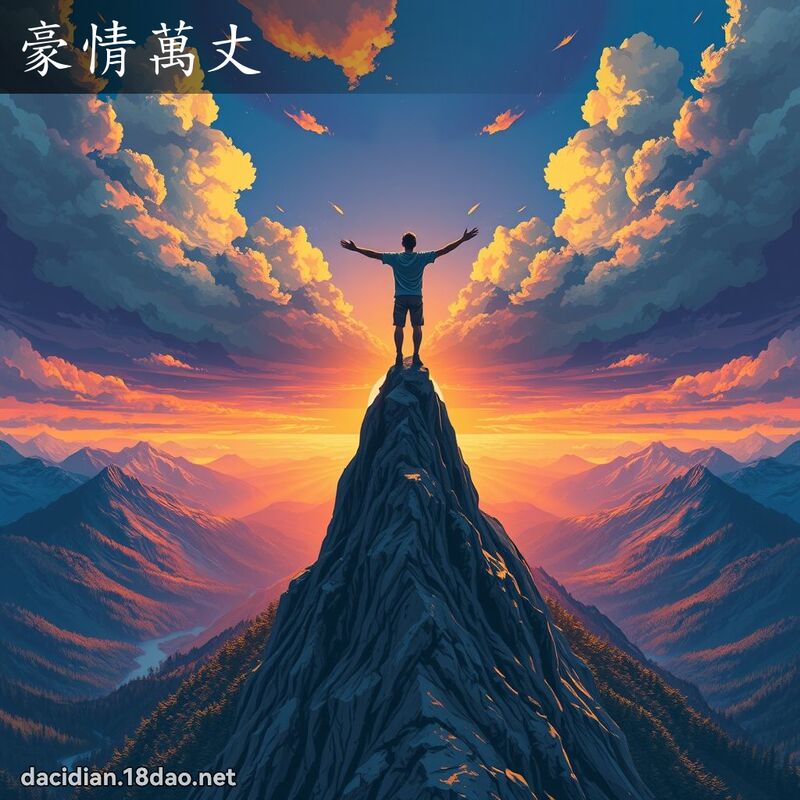 豪情萬丈 - 國語大辭典配圖