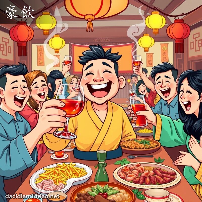 豪飲 - 國語大辭典配圖
