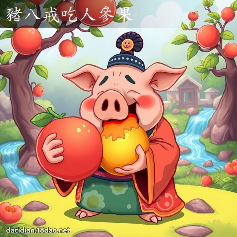 猪八戒吃人参果 - 国语大辞典配图