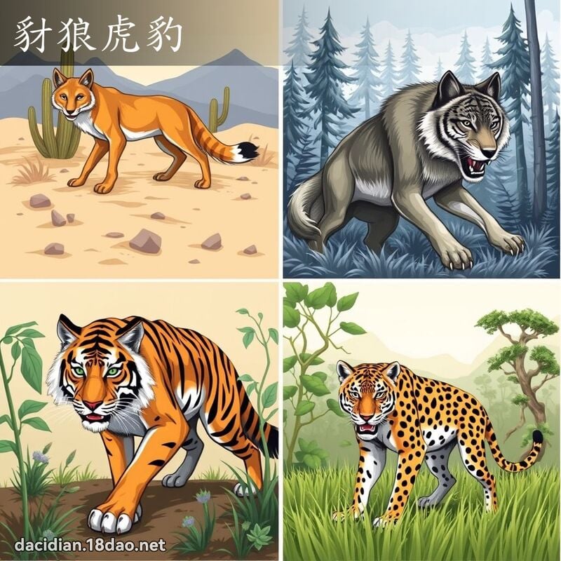 豺狼虎豹 - 國語大辭典配圖
