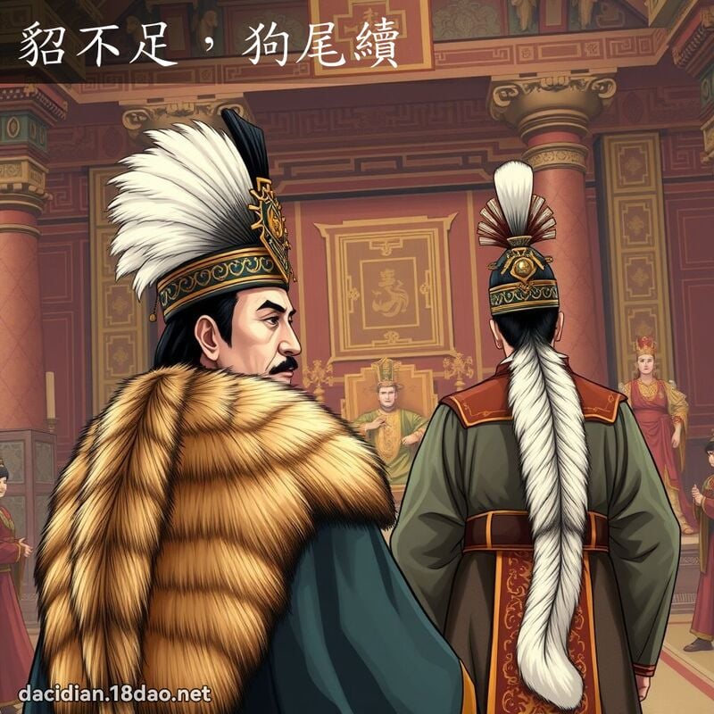 貂不足，狗尾續 - 國語大辭典配圖