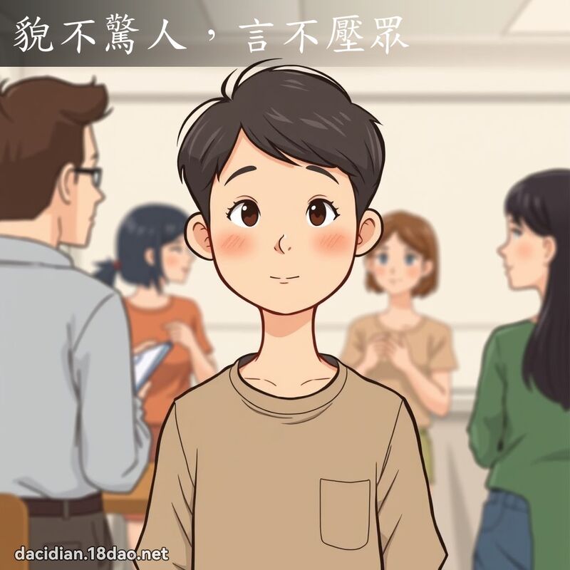 貌不驚人，言不壓眾 - 國語大辭典配圖
