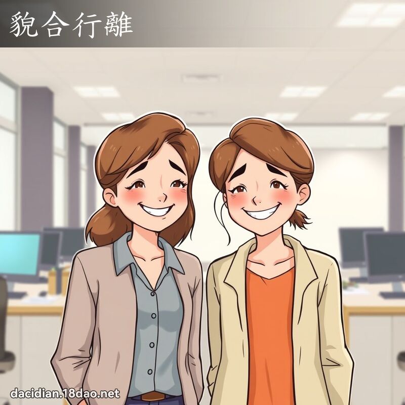 貌合行離 - 國語大辭典配圖