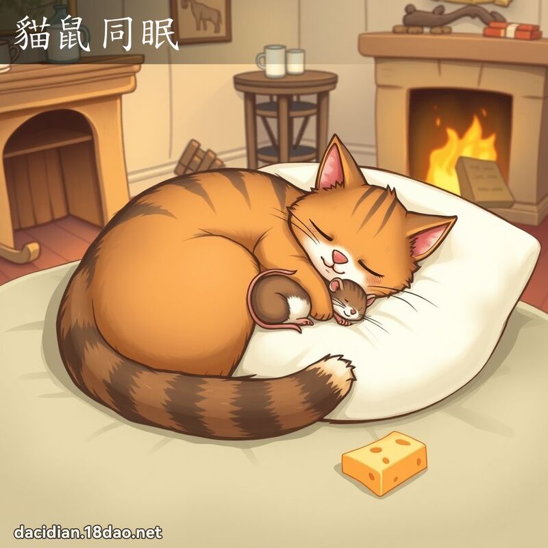 貓鼠同眠 - 國語大辭典配圖